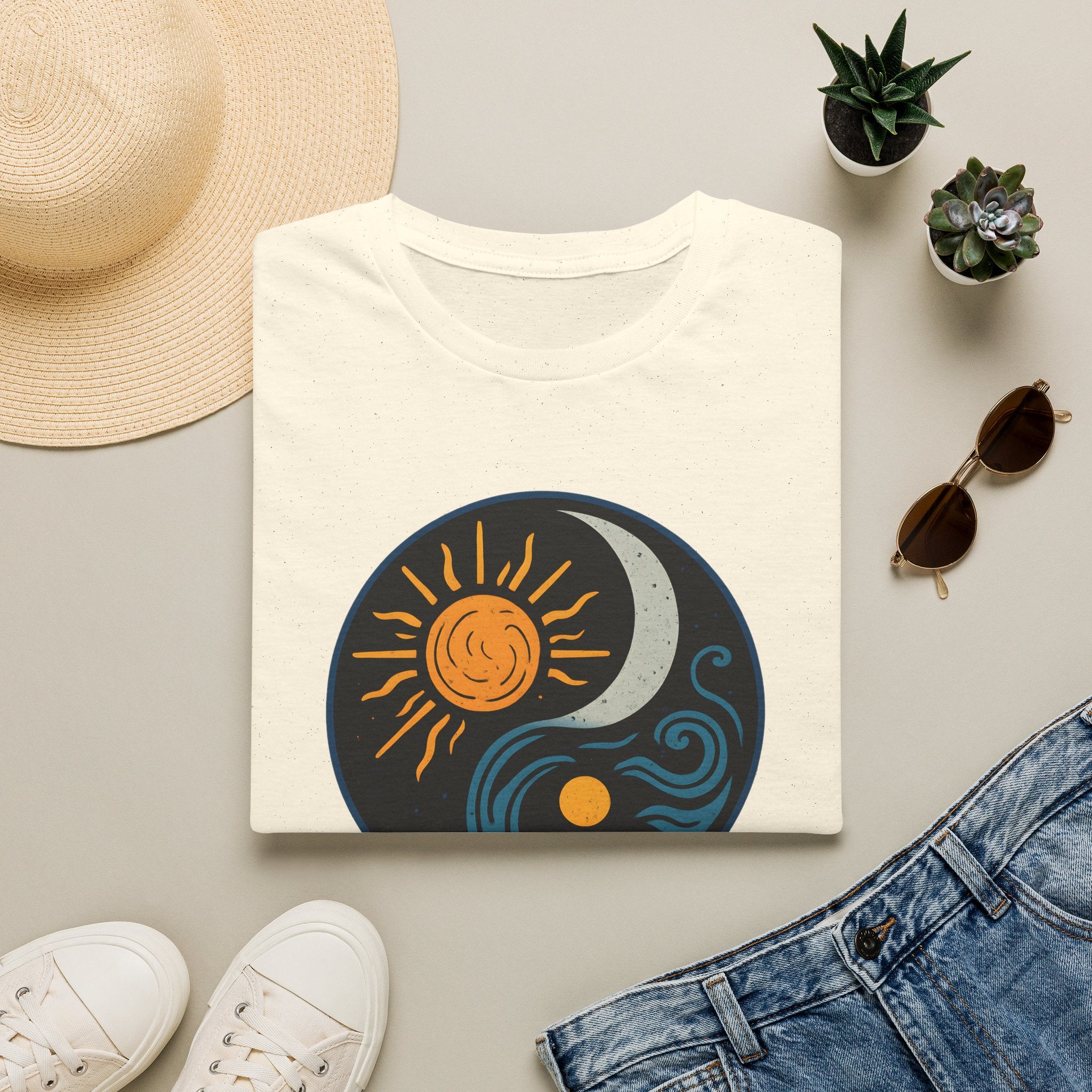 Sun and Moon Waves T-Shirt
