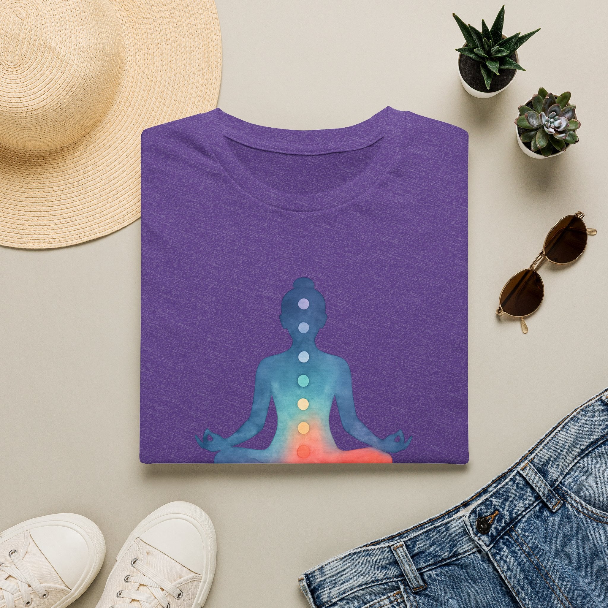 Chakra Meditation Silhouette T-Shirt