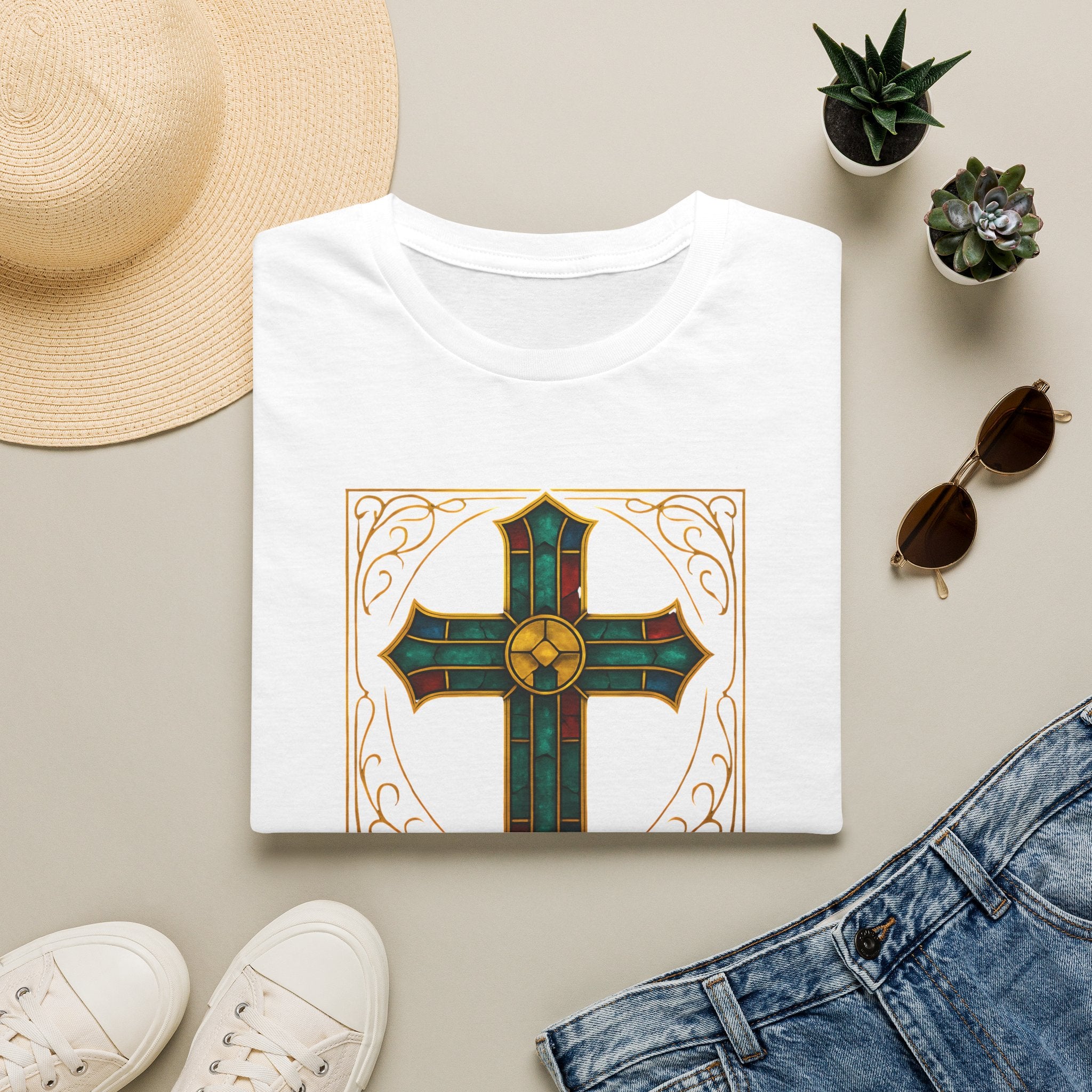 Stained Glass Cross T-Shirt