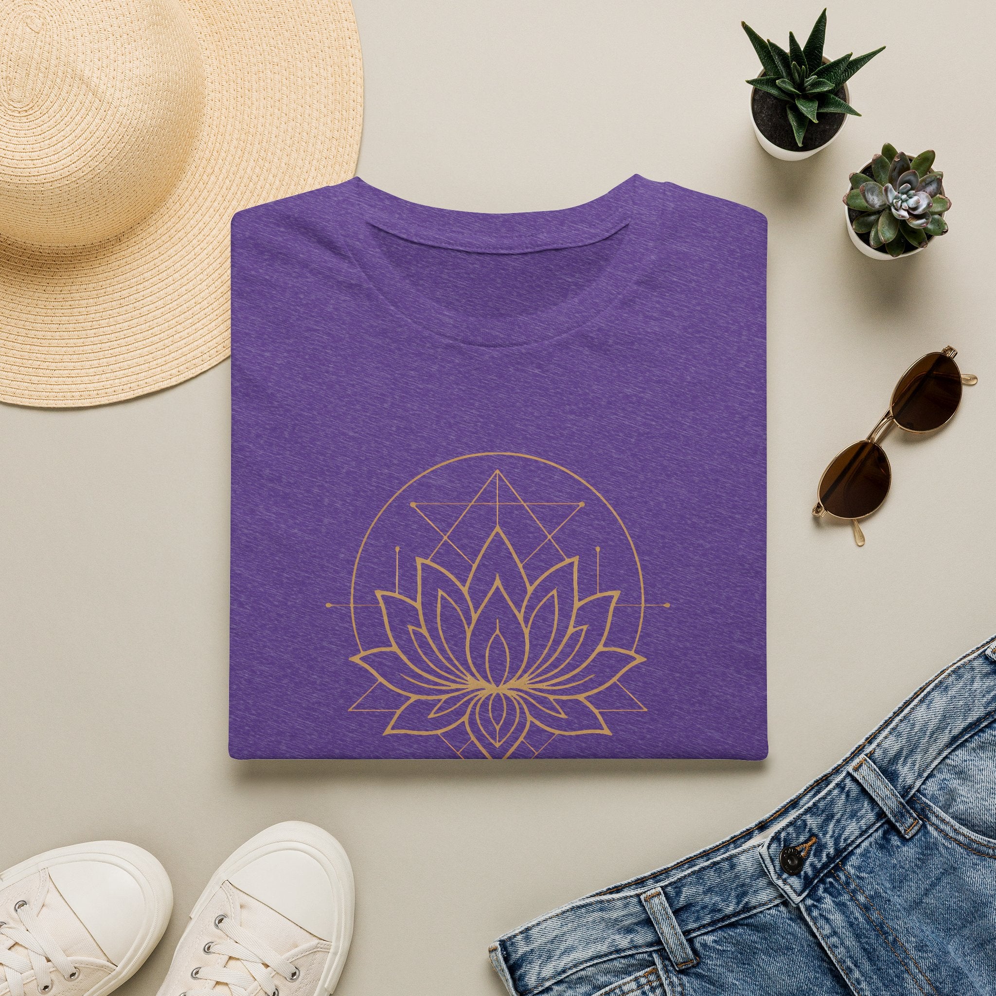 Golden lotus mandala T-Shirt