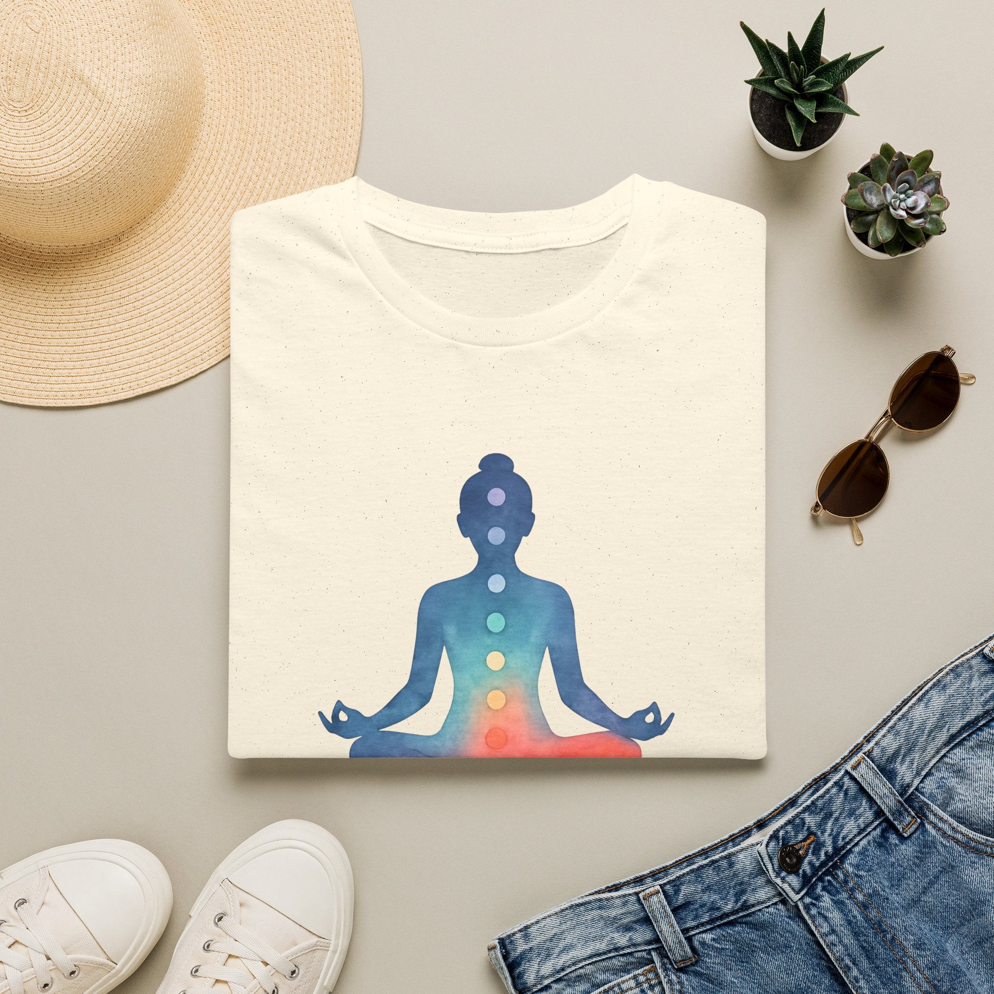 Chakra Meditation Silhouette T-Shirt