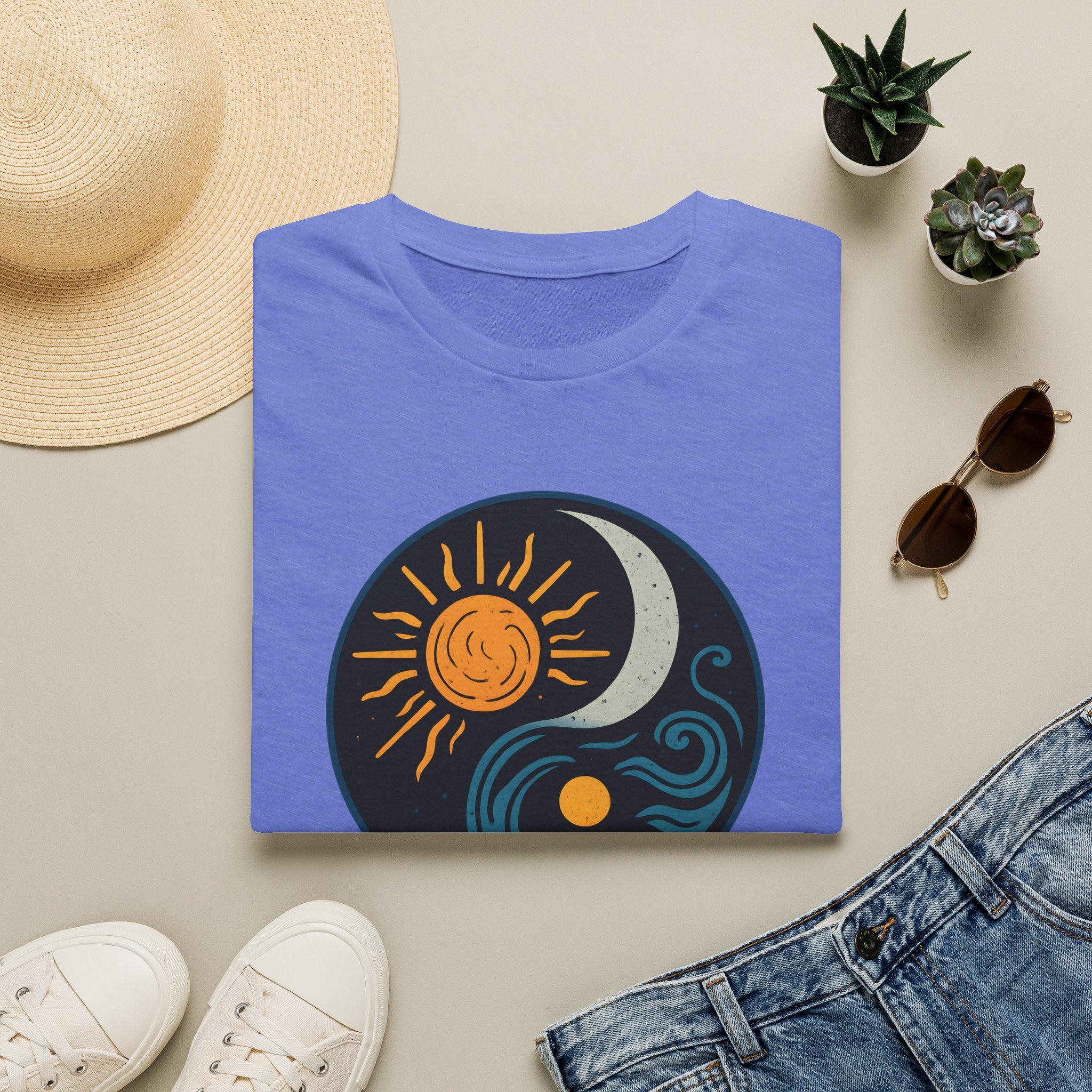 Sun and Moon Waves T-Shirt