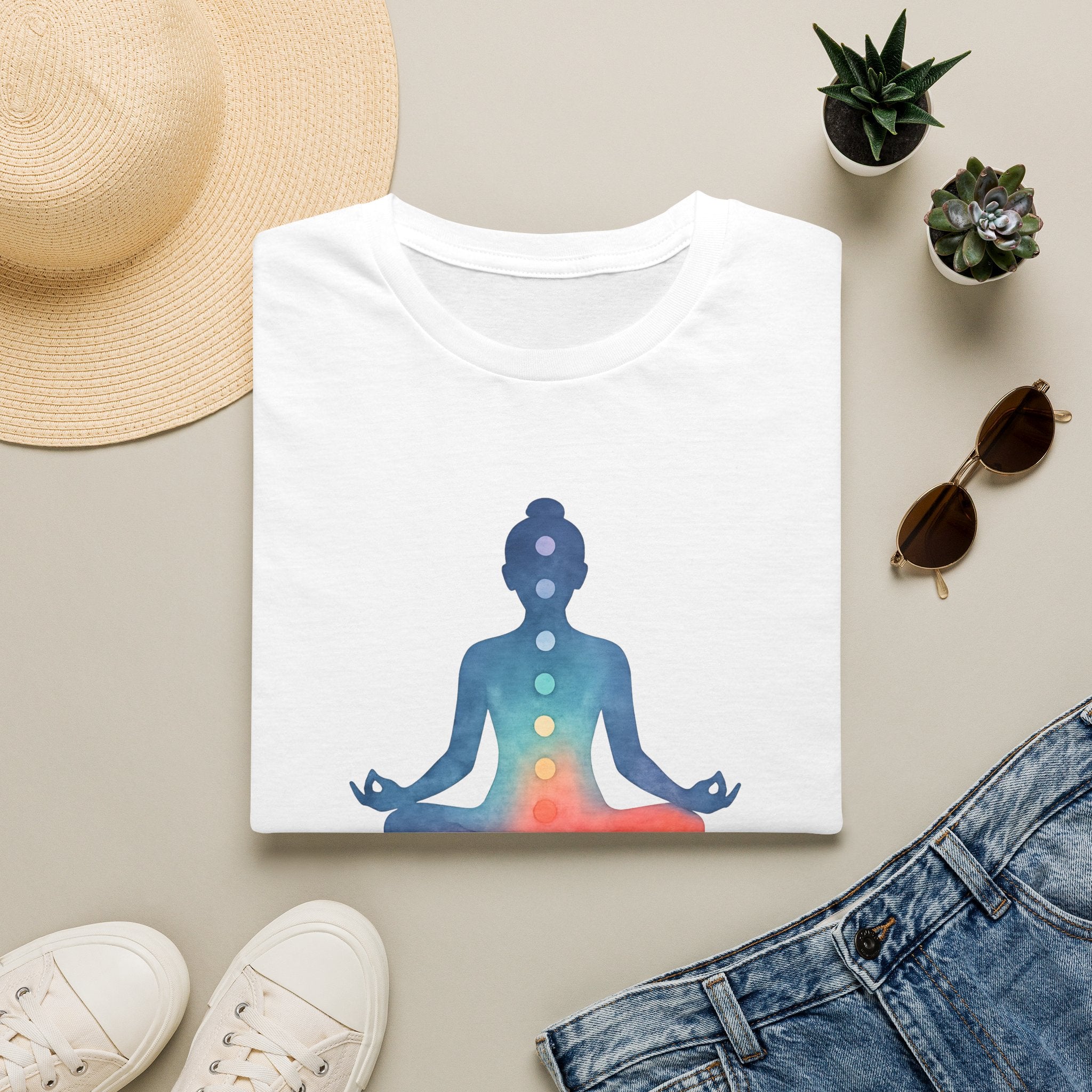 Chakra Meditation Silhouette T-Shirt