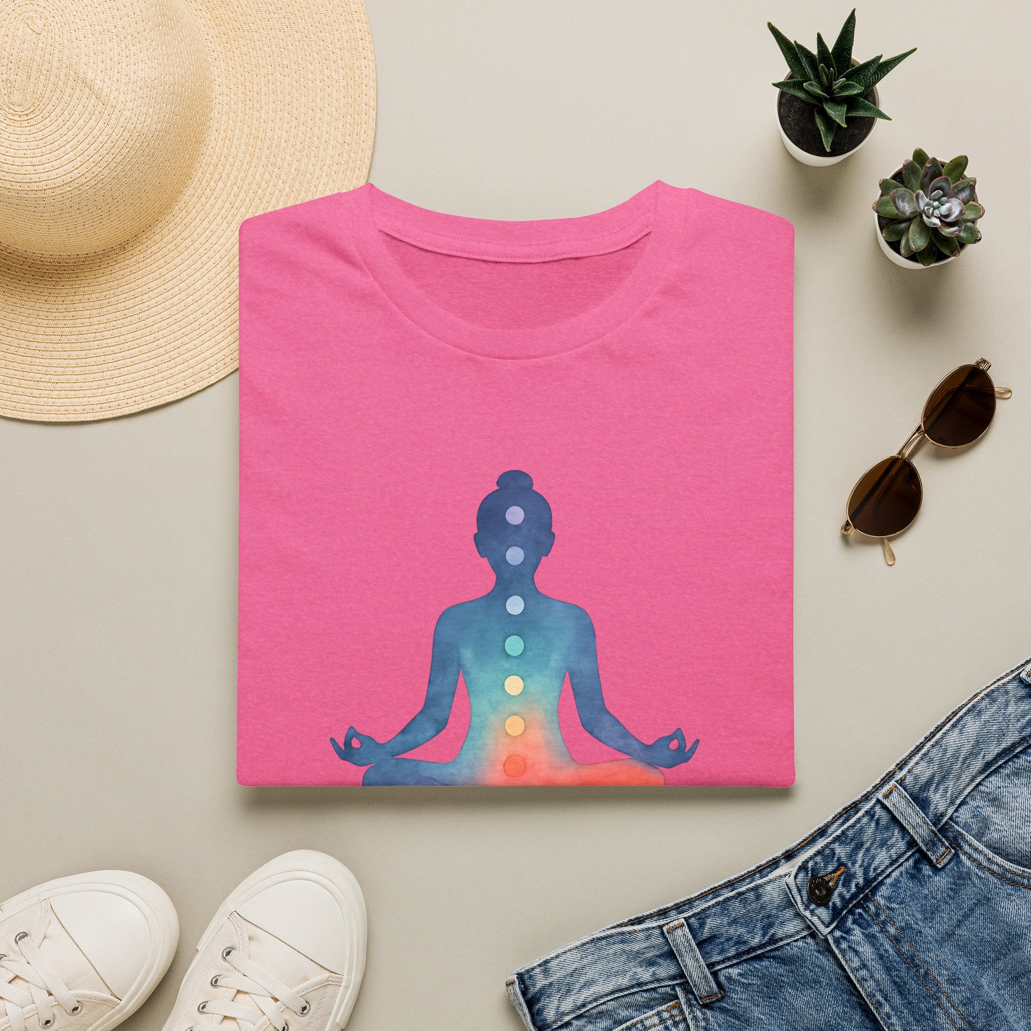 Chakra Meditation Silhouette T-Shirt