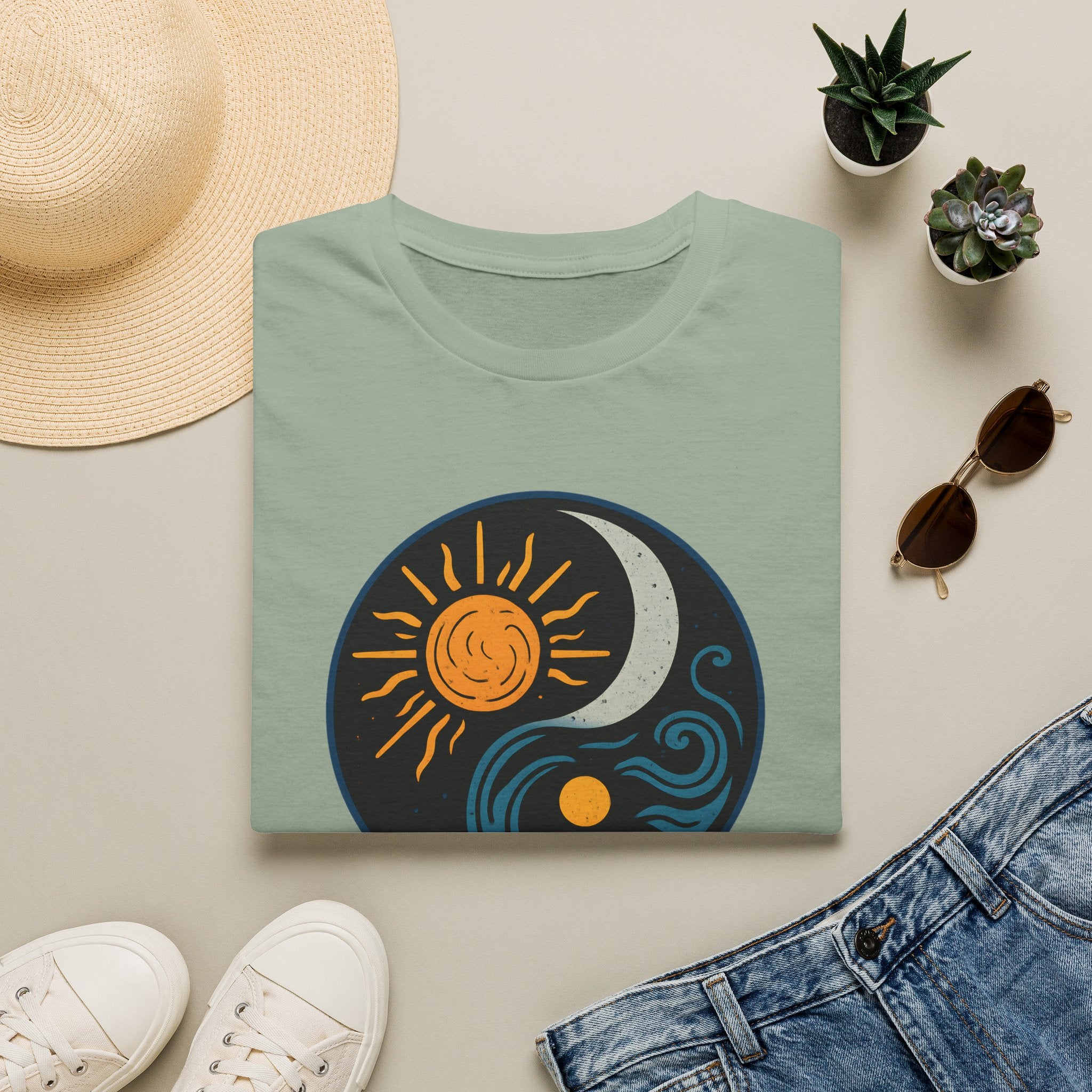 Sun and Moon Waves T-Shirt