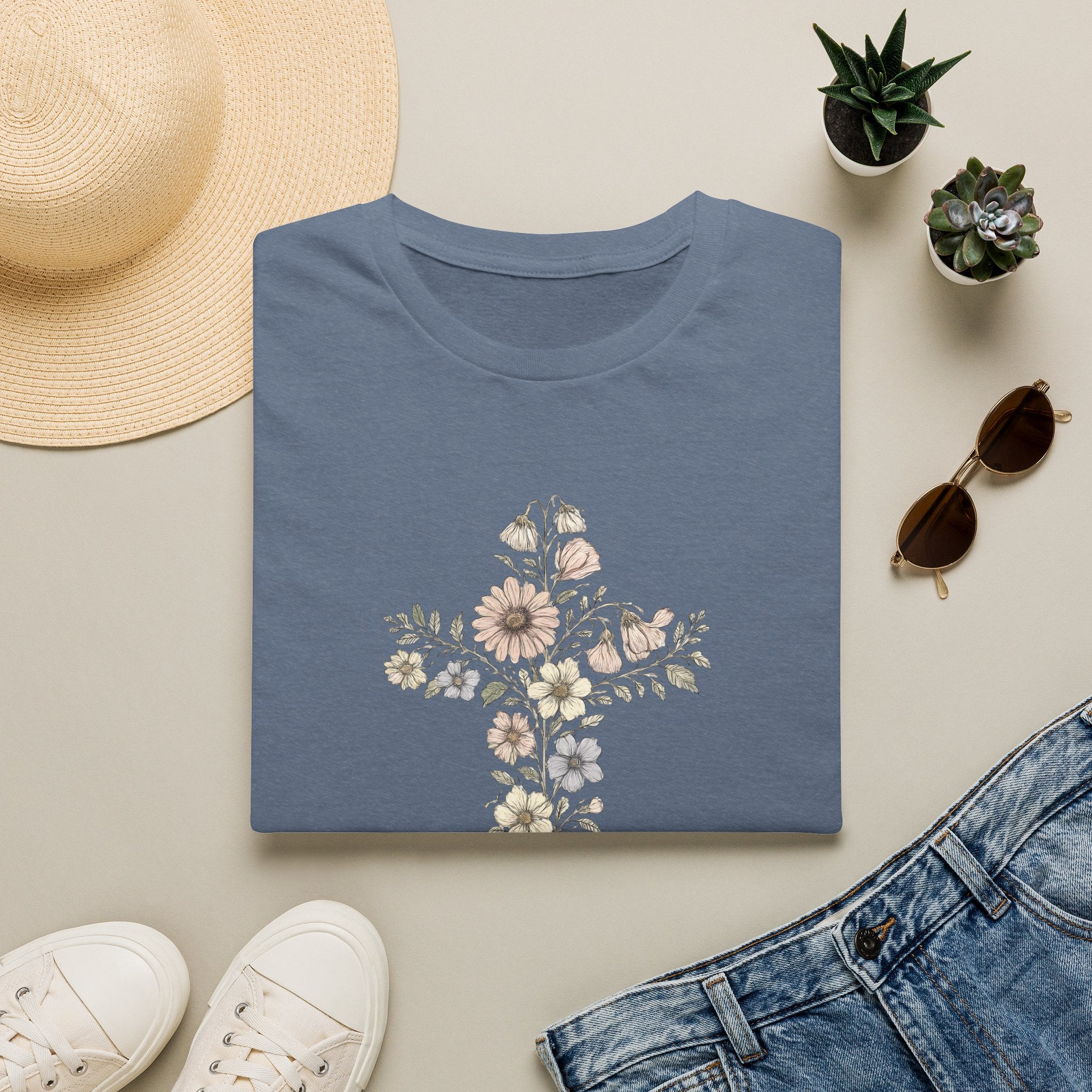 Floral cross bouquet T-Shirt