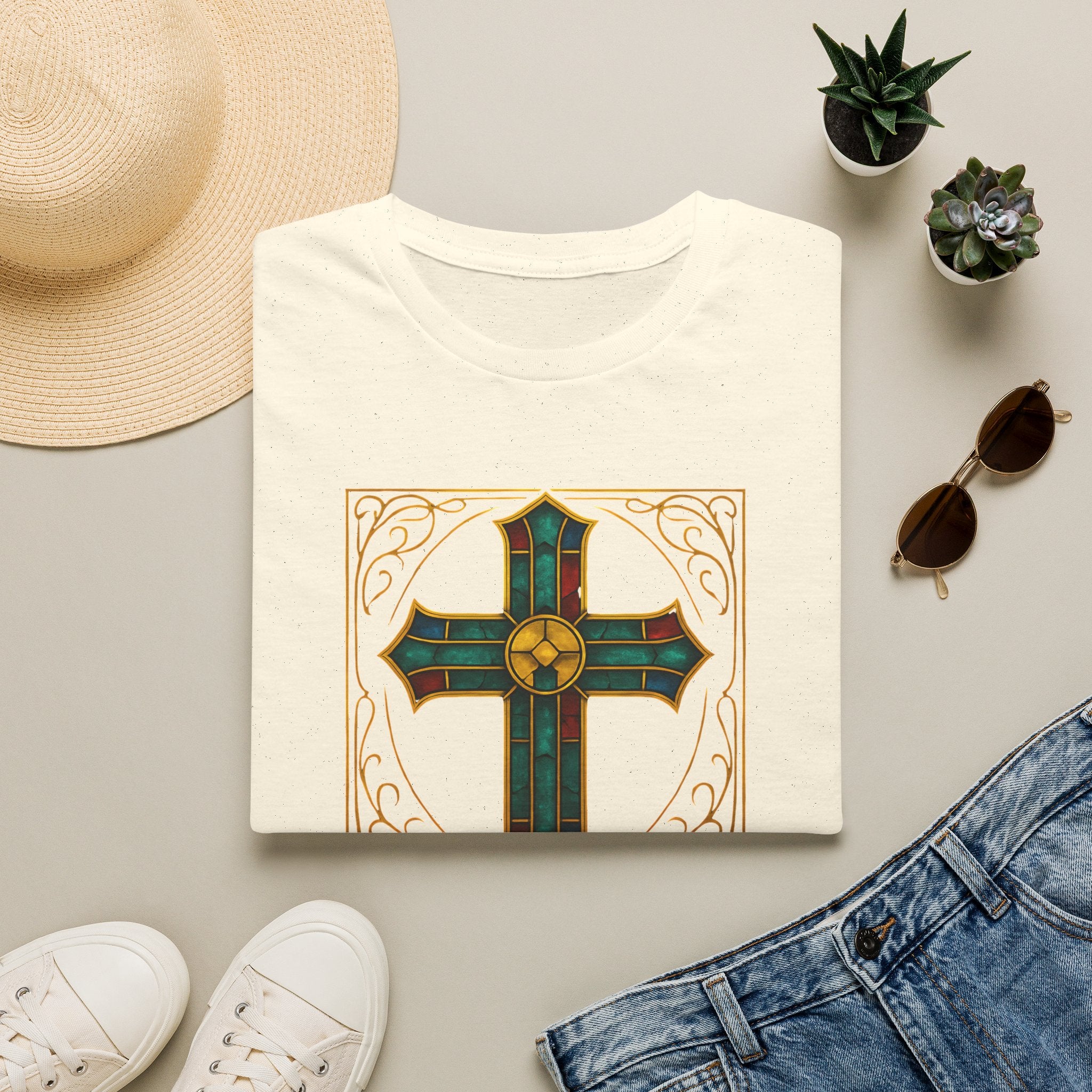 Stained Glass Cross T-Shirt