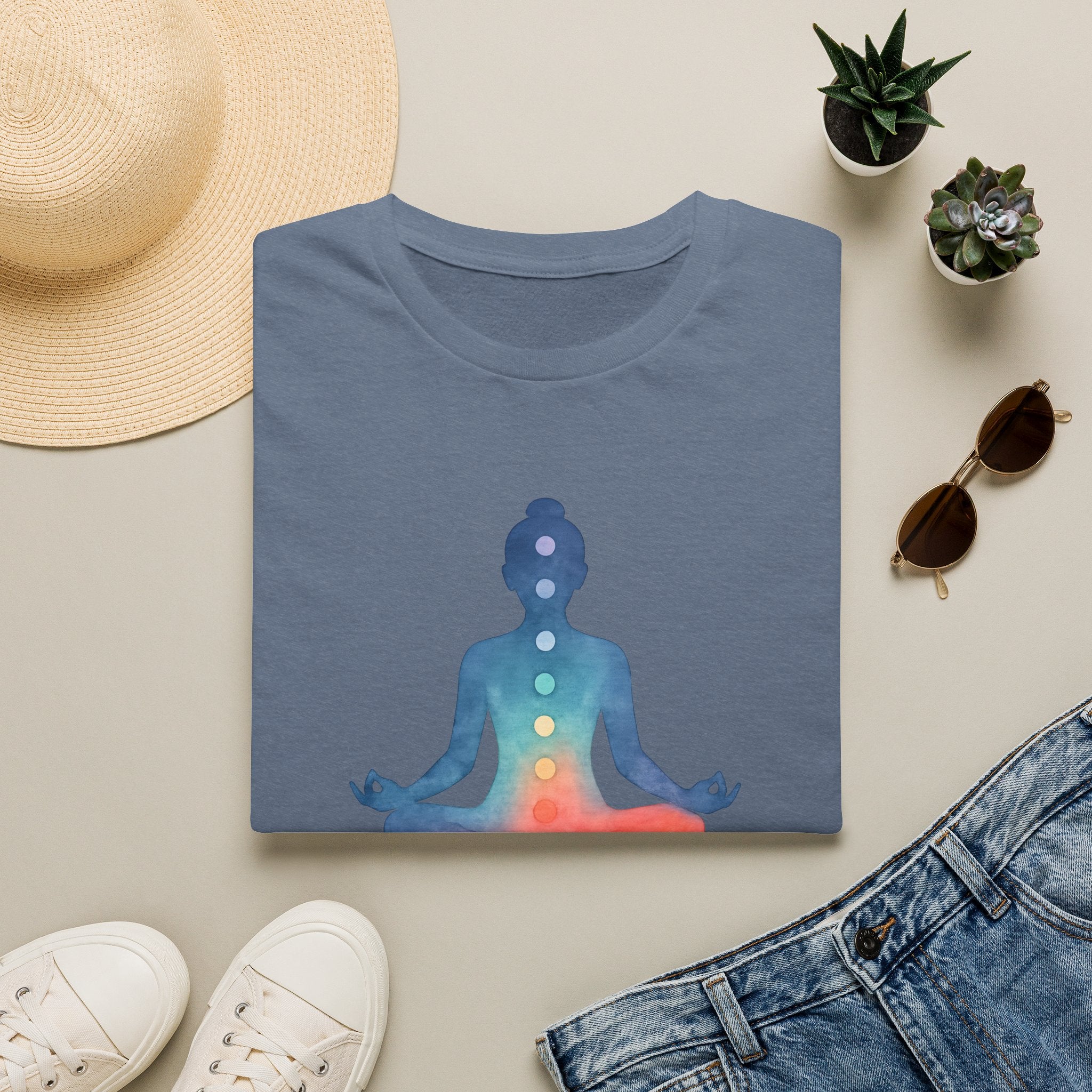 Chakra Meditation Silhouette T-Shirt